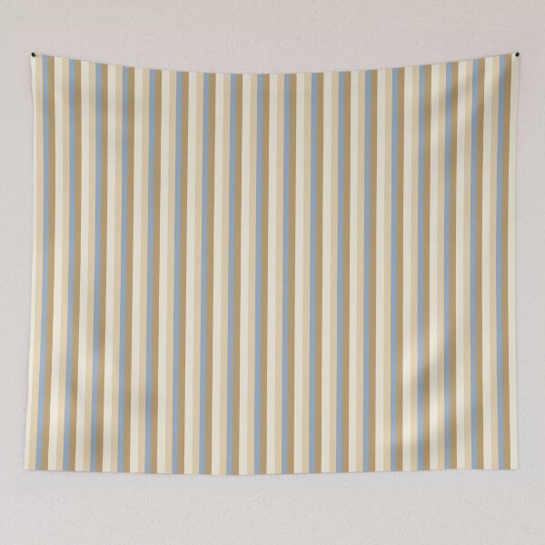Item preview, Retro Oats Buttermilk Denim Wheat Gold Vertical Stripes Pattern designed and sold by PVTCreations.
