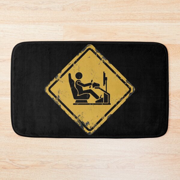 Item preview, Caution Sim Racing Rig Gamer Zone Road Sign designed and sold by Fenay Designs.
