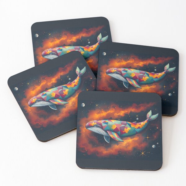 Item preview, Geometric Whale in a Starry Sky designed and sold by cuprum.
