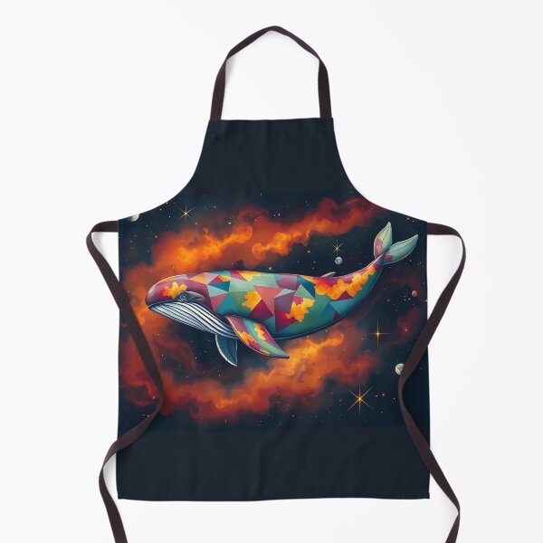 Item preview, Geometric Whale in a Starry Sky designed and sold by cuprum.