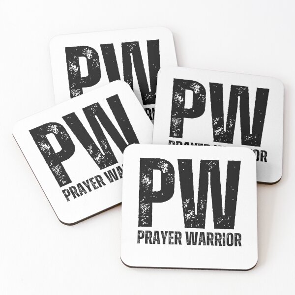 Item preview, Prayer Warrior Christian Shirt – PW Distressed Faith Design for Believers & Intercessors Black Font designed and sold by GFamilyC.