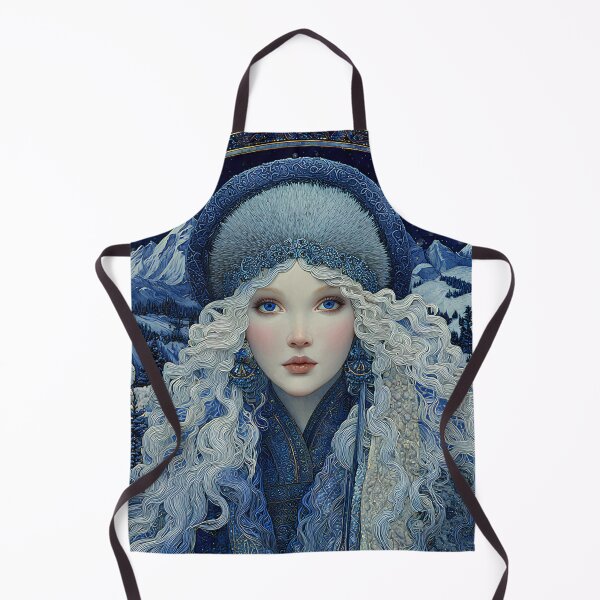 Item preview, Portrait of the Snow Maiden | Enchanted Winter Goddess Wall Art designed and sold by Stoneflower-Art.