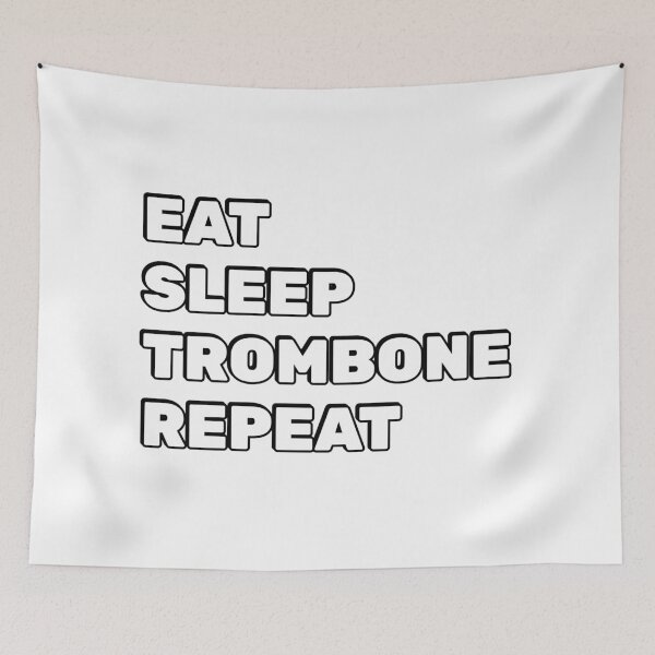 Item preview, Eat Sleep Trombone Repeat tenor saxophone, designed and sold by Inspirationmotivation.