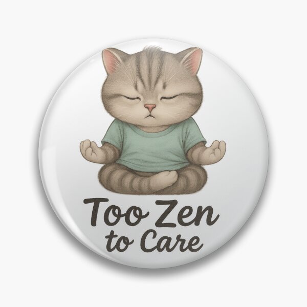 Artikelvorschau, Funny Cat Too Zen To Care entworfen und verkauft von T-M-Design.