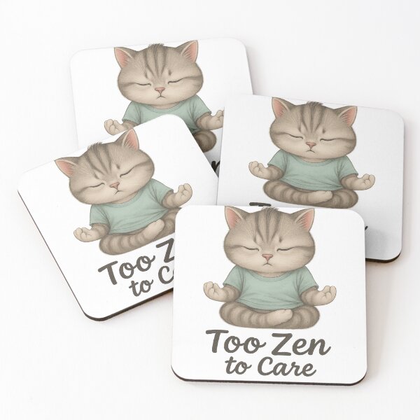Artikelvorschau, Funny Cat Too Zen To Care entworfen und verkauft von T-M-Design.