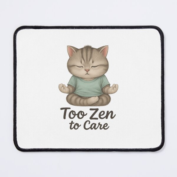 Artikelvorschau, Funny Cat Too Zen To Care entworfen und verkauft von T-M-Design.