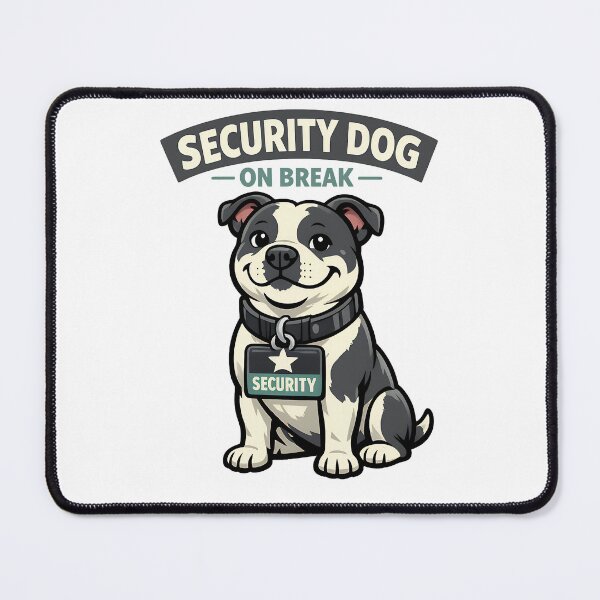 Item preview, Security Dog On Break - Funny Guard Dog Illustration designed and sold by BestFriendTees.