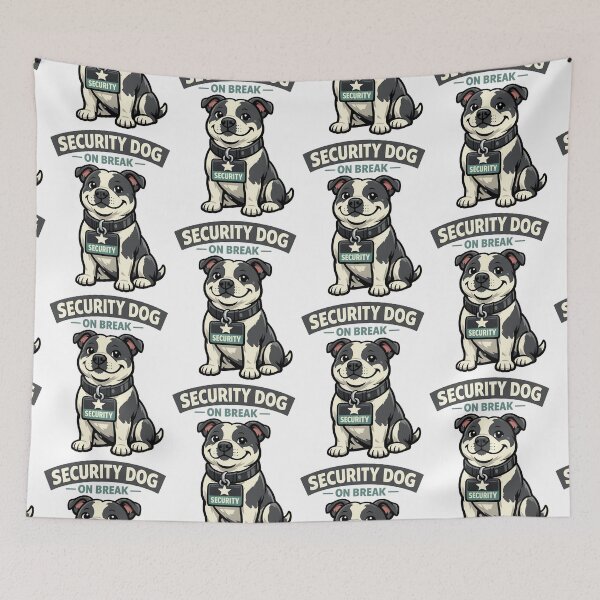 Item preview, Security Dog On Break - Funny Guard Dog Illustration designed and sold by BestFriendTees.