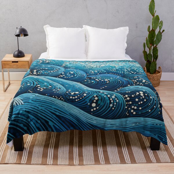 Item preview, Arte de inspiración aborigen: con olas tormentosas y grandes designed and sold by GrinGalore.