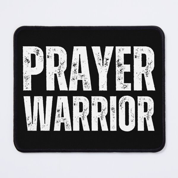 Item preview, Prayer Warrior Christian Shirt – Bold Distressed Faith Design for Spiritual Strength & Intercession White Font designed and sold by GFamilyC.