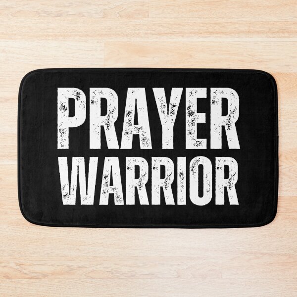 Item preview, Prayer Warrior Christian Shirt – Bold Distressed Faith Design for Spiritual Strength & Intercession White Font designed and sold by GFamilyC.