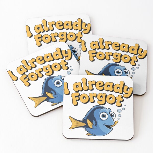 Item preview, Dory Forgetful Quote Illustration Inspired by Finding Nemo and Finding Dory designed and sold by TrotterToma.