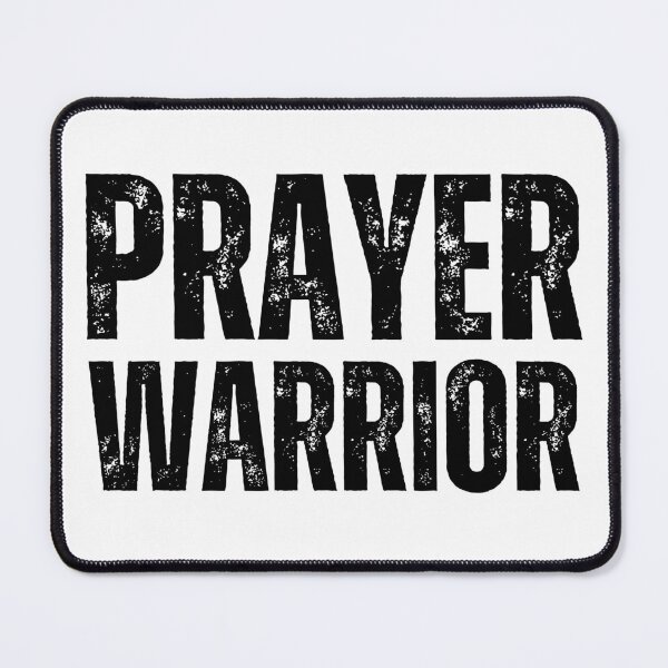 Item preview, Prayer Warrior Christian Shirt – Bold Distressed Faith Design for Spiritual Strength & Intercession Black Font designed and sold by GFamilyC.