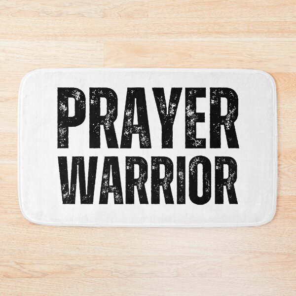 Item preview, Prayer Warrior Christian Shirt – Bold Distressed Faith Design for Spiritual Strength & Intercession Black Font designed and sold by GFamilyC.