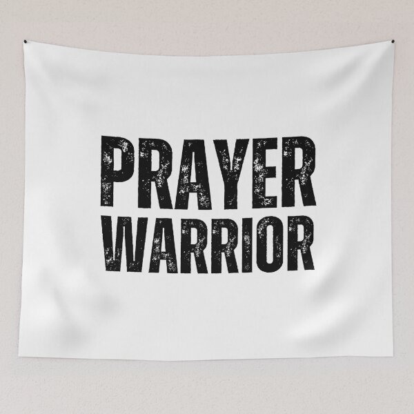 Item preview, Prayer Warrior Christian Shirt – Bold Distressed Faith Design for Spiritual Strength & Intercession Black Font designed and sold by GFamilyC.