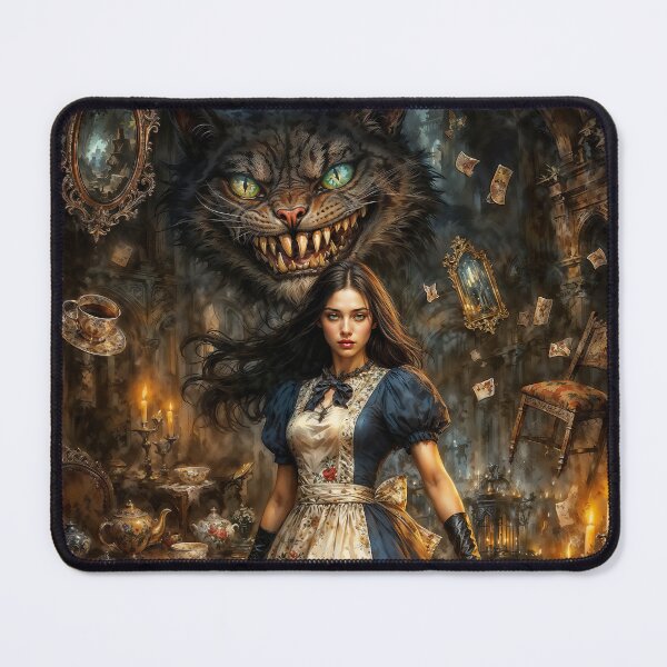Item preview, Cheshire Cat Mansion Fantasy Illustration designed and sold by AliceWhiteDF.