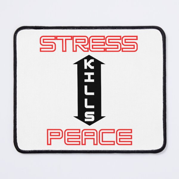 Item preview, Stress Kills Peace – Bold Minimal Typography Mental Health Quote Design designed and sold by NilofaDesigns.