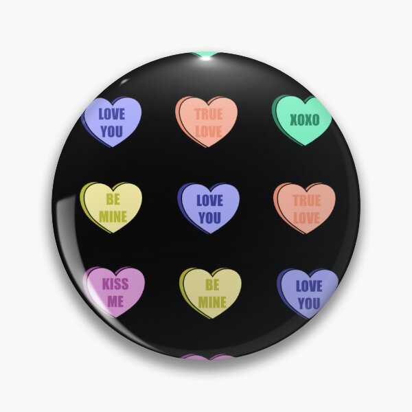 Item preview, Valentines Day Candy Hearts Black designed and sold by Tiiiffanie.