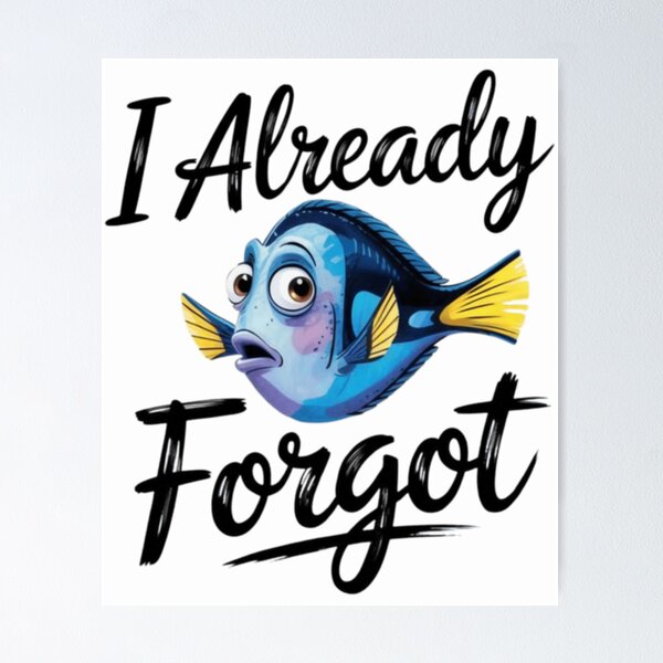Item preview, Dory Minimal Cartoon Illustration Based on Finding Dory Animated Pixar Character designed and sold by TrotterToma.