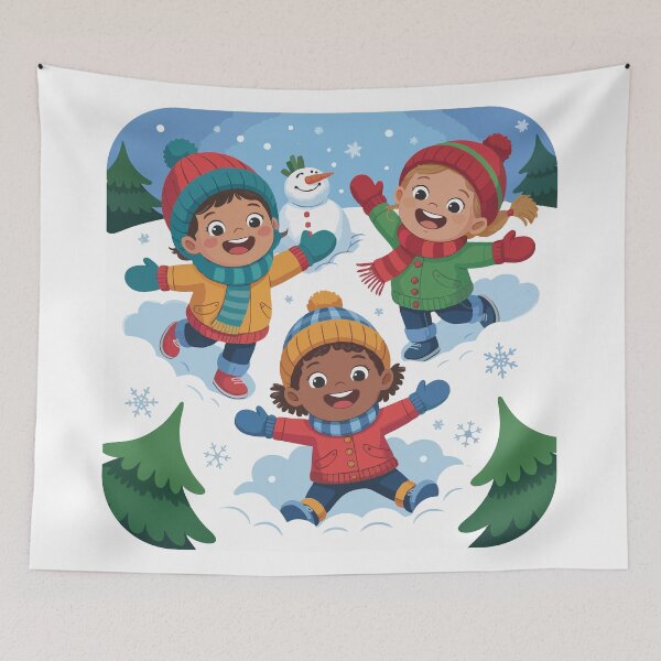 Item preview, Joyful Winter Fun: Kids’ Snowy Adventure designed and sold by desinganddecor.