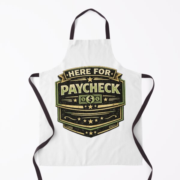 Item preview, Here for the Paycheck Funny Work Humor Retro Badge Design designed and sold by Purdiole-art.