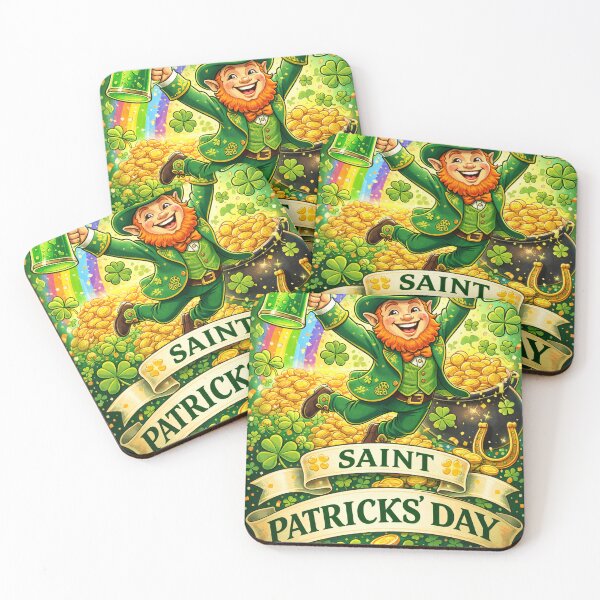 Item preview, Saint Patrick’s Day Shenanigans – Leprechaun, Green Beer & Pot of Gold designed and sold by Sybille-Yates.