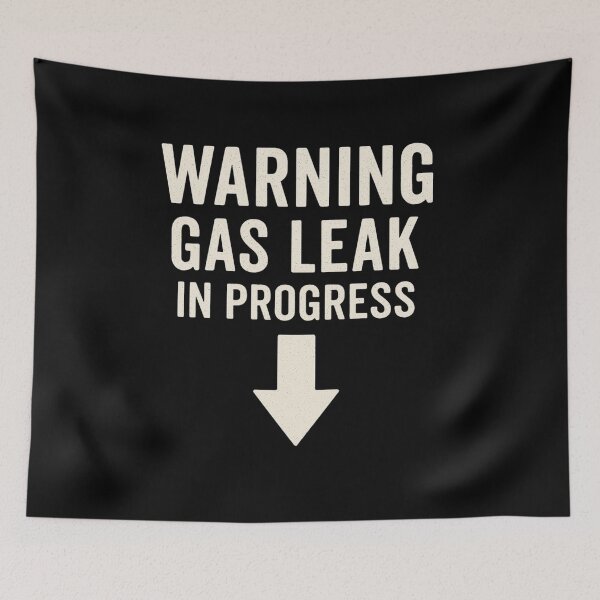 Item preview, Gas Leak Warning – Bold Safety Sign Design designed and sold by Timeless Junction.
