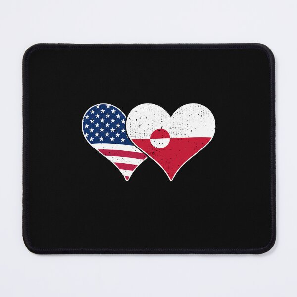 Item preview, USA Greenland Hearts Distressed Design designed and sold by venomousvector.