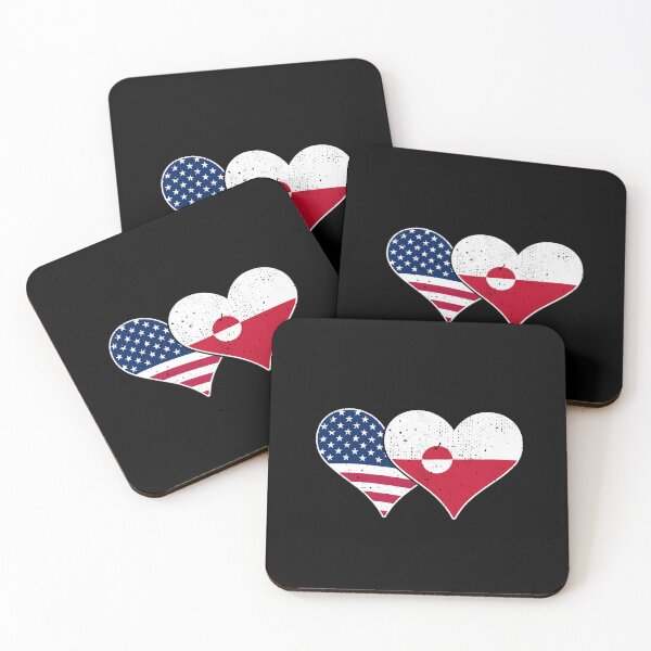Item preview, USA Greenland Hearts Distressed Design designed and sold by venomousvector.
