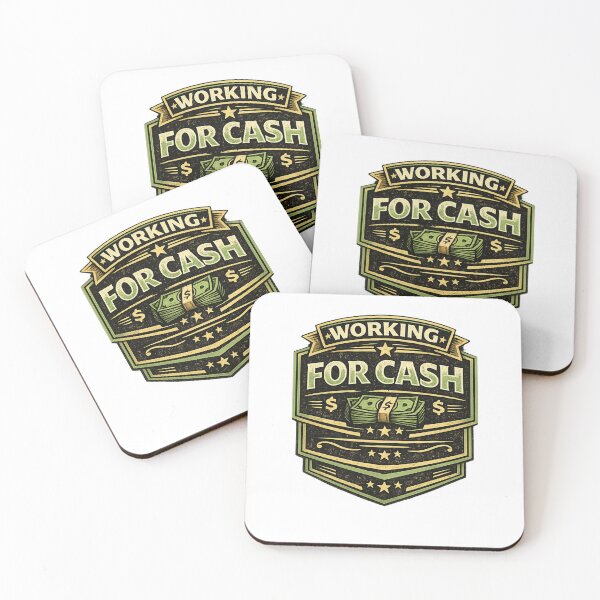 Item preview, Working for Cash Funny Work Humor Retro Badge Design designed and sold by Purdiole-art.