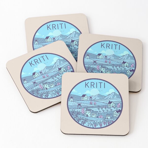 Item preview, Kriti Greece Travel Badge Featuring Chania Lighthouse and Knossos Ruins designed and sold by InvestingRoad.