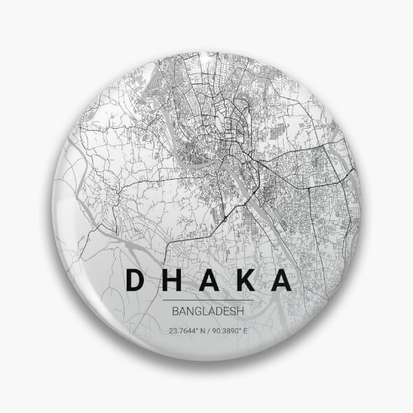 Item preview, Dhaka City Map – Minimal Line Art designed and sold by YurrShop.