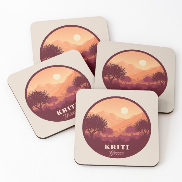 Item preview, Kriti Greece Travel Badge Featuring Chania Lighthouse and Knossos Ruins designed and sold by InvestingRoad.