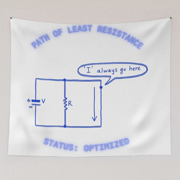 Item preview, Short Circuit Logic - Path of Least Resistance Neon Schematic designed and sold by LogicRoots.