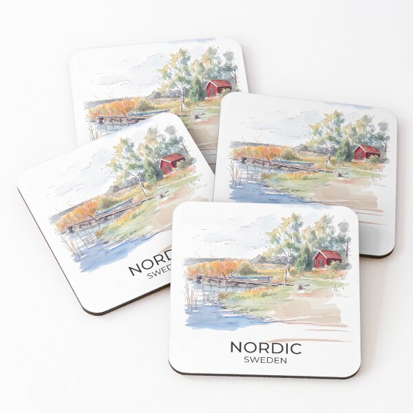 Item preview, Quiet Nordic Summer by the Lake with text designed and sold by clausbjoern.