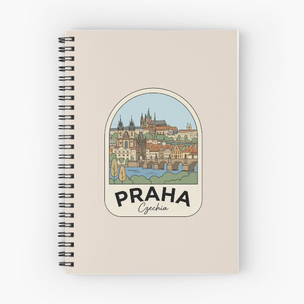 Item preview, Praha Czechia Vintage Travel Badge Prague Castle and Charles Bridge designed and sold by InvestingRoad.
