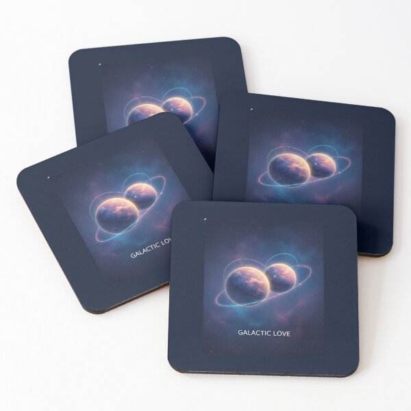 Item preview, Galactic Love – Two Planets Connected Across Space Valentine Design designed and sold by LaurannaDesign.