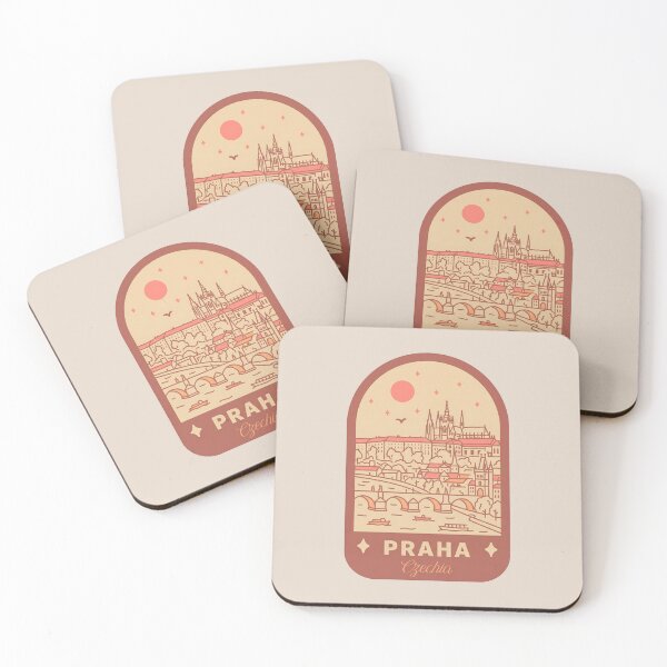 Item preview, Praha Czechia Vintage Travel Badge Prague Castle and Charles Bridge designed and sold by InvestingRoad.