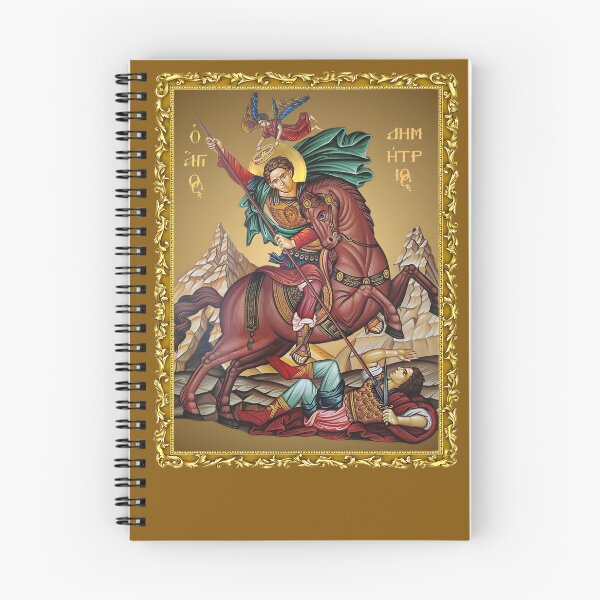 Item preview, Framed icon of St. Demetrius of Thessaloniki "The Miracle of the Death of King Kaloyan", Orthodox icon  designed and sold by orthodox-icon.