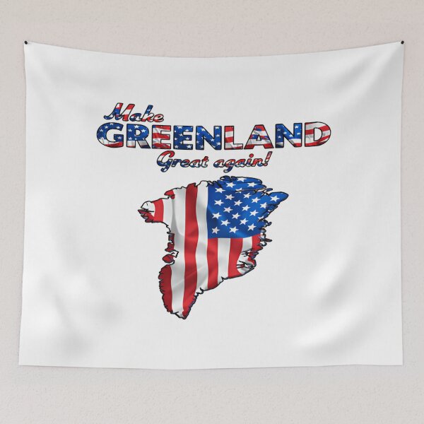 Item preview, Make Greenland Green again - Is Not For Sale Protest Against Fascism Funny saying designed and sold by Star3NowForMe.