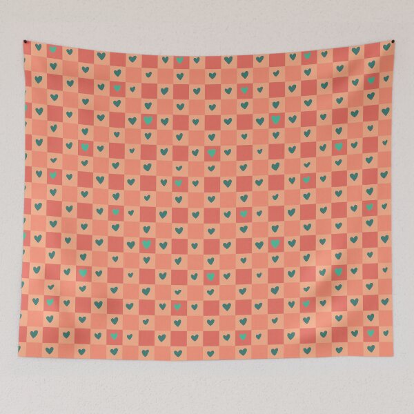 Item preview, Colorful Heart Checker Pattern – Cute Love Grid Design designed and sold by mariacosadiella.