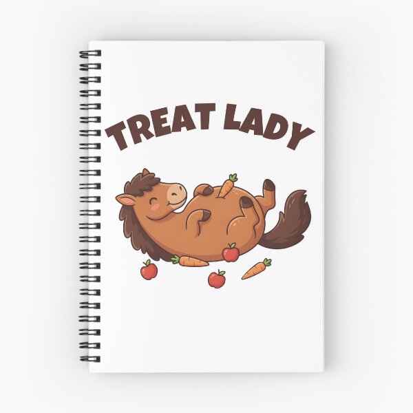 Item preview, Treat Lady – Cute Well-Fed Brown Horse Cartoon Illustration designed and sold by OskarCreates.