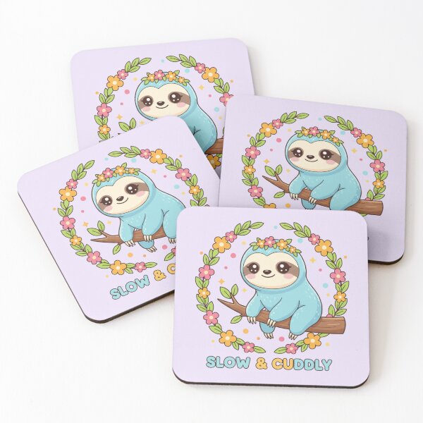 Item preview, Slow and Cuddly - Adorable Baby Sloth Illustration designed and sold by ValeriValera.