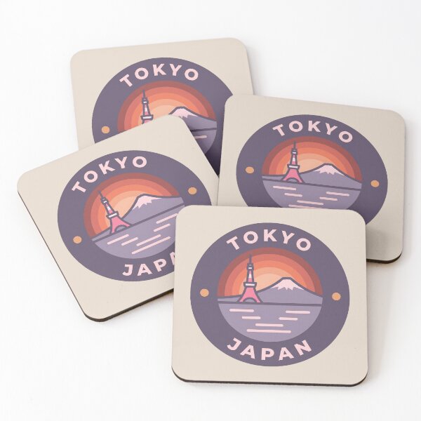 Item preview, Tokyo Japan Badge, Mt Fuji, Tokyo Tower, Sakura Cherry Blossoms designed and sold by InvestingRoad.