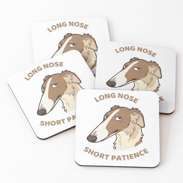 Item preview, Long Nose Short Patience – Funny Russian Borzoi Cartoon Dog designed and sold by OskarCreates.