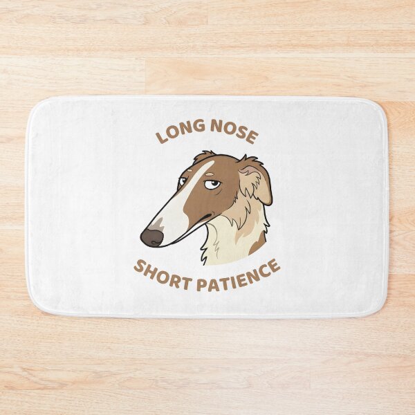 Item preview, Long Nose Short Patience – Funny Russian Borzoi Cartoon Dog designed and sold by OskarCreates.