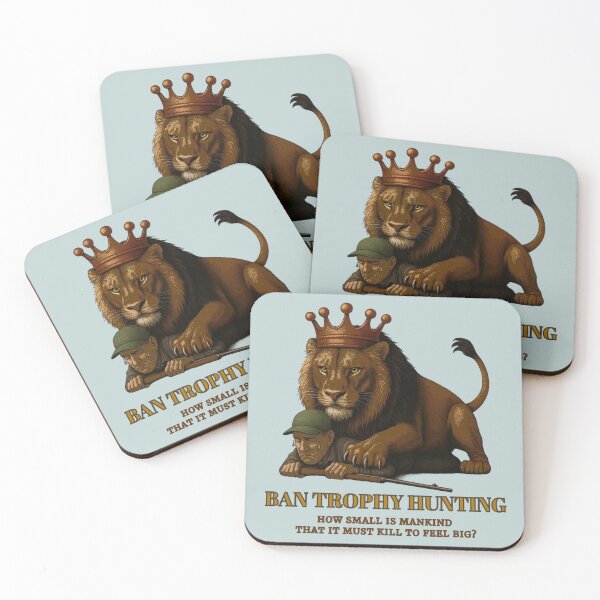 Item preview, BAN TROPHY HUNTING - How small is mankind that it must kill to feel BIG?   designed and sold by Pawethic Prints Studio.