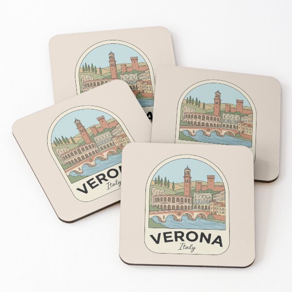 Item preview, Verona Italy Travel Badge, Arena di Verona and Adige River designed and sold by InvestingRoad.