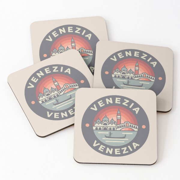 Item preview, Venezia Italia Travel Badge Illustration, Rialto Bridge, Grand Canal, Gondola designed and sold by InvestingRoad.