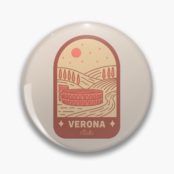 Item preview, Verona Italy Travel Badge, Arena di Verona and Adige River designed and sold by InvestingRoad.